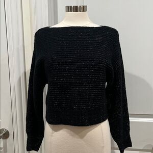 New! Abercrombie & Fitch Black Sweater w/ Metallic threading Size XS NWT